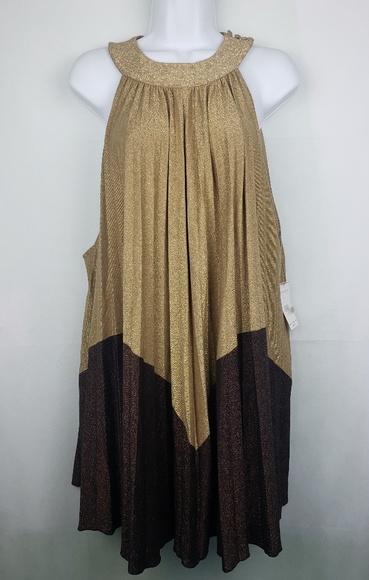 Free People Pleated Love Metallic Minidress - Picture 6 of 8